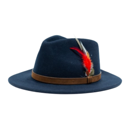 Chapeau en Feutre Bleu
